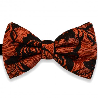  Papion elegant, model "Trandafir Orange Dantelat"